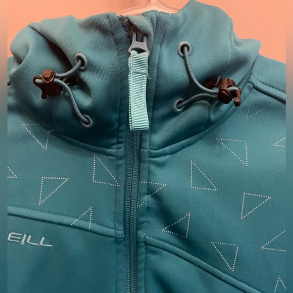 O’Neill Size Medium Turquoise Hoodie with a fleece interior. Two front pockets. - Picture 2 of 14